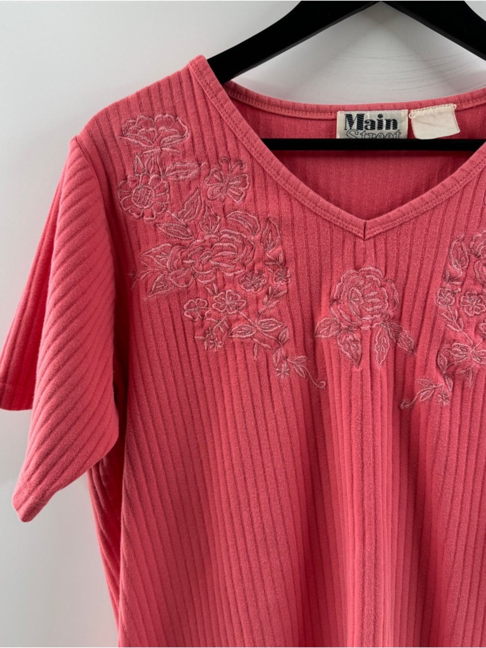Main Street Y2K Pink Embroidered Top – Women’s XL - Picture 2 of 7
